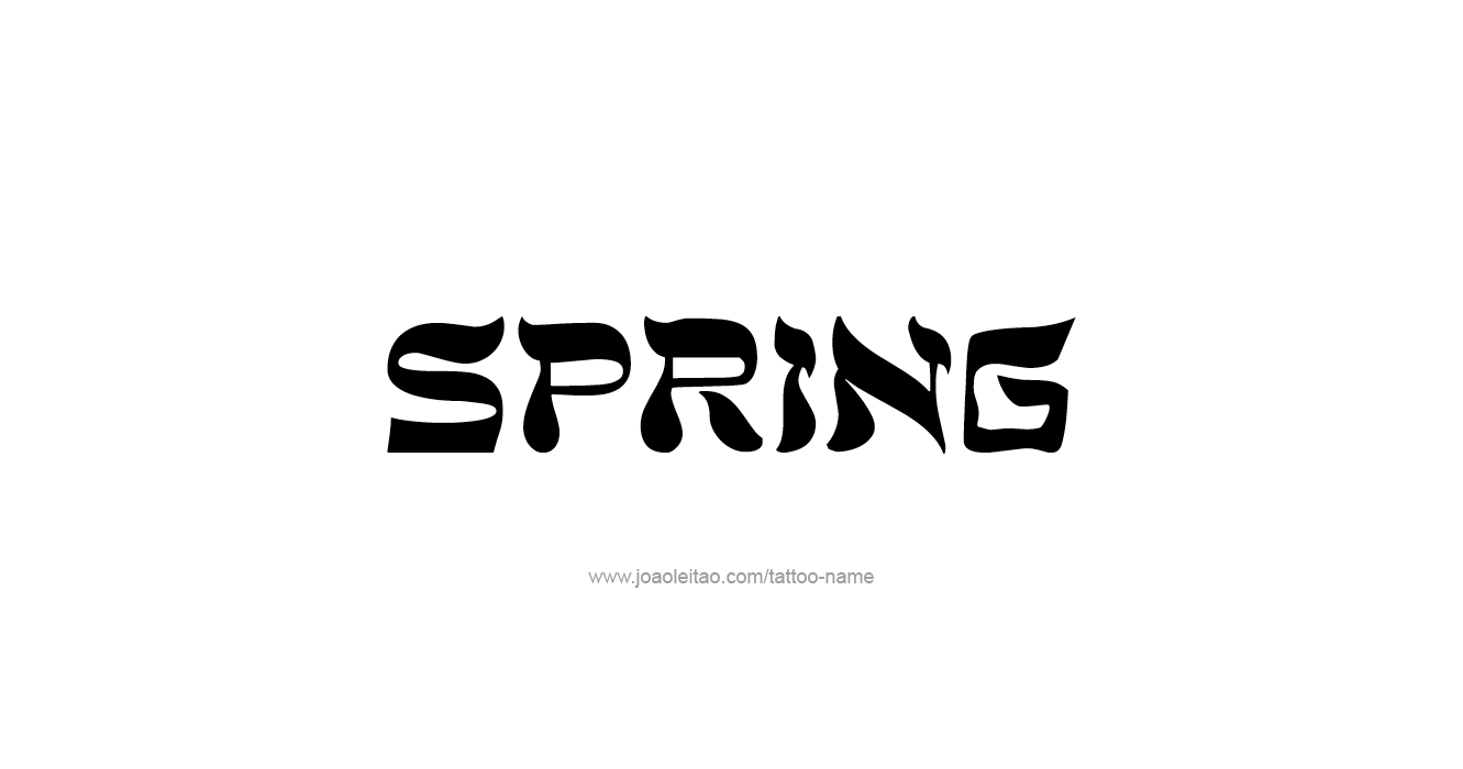 Tattoo Design Season Name Spring  