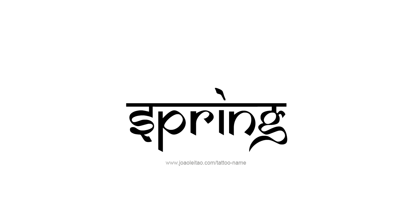 Tattoo Design Season Name Spring  