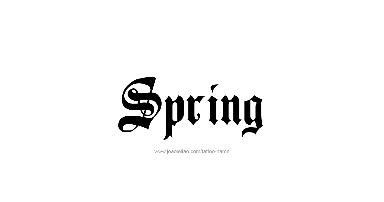 Tattoo Design Season Name Spring  