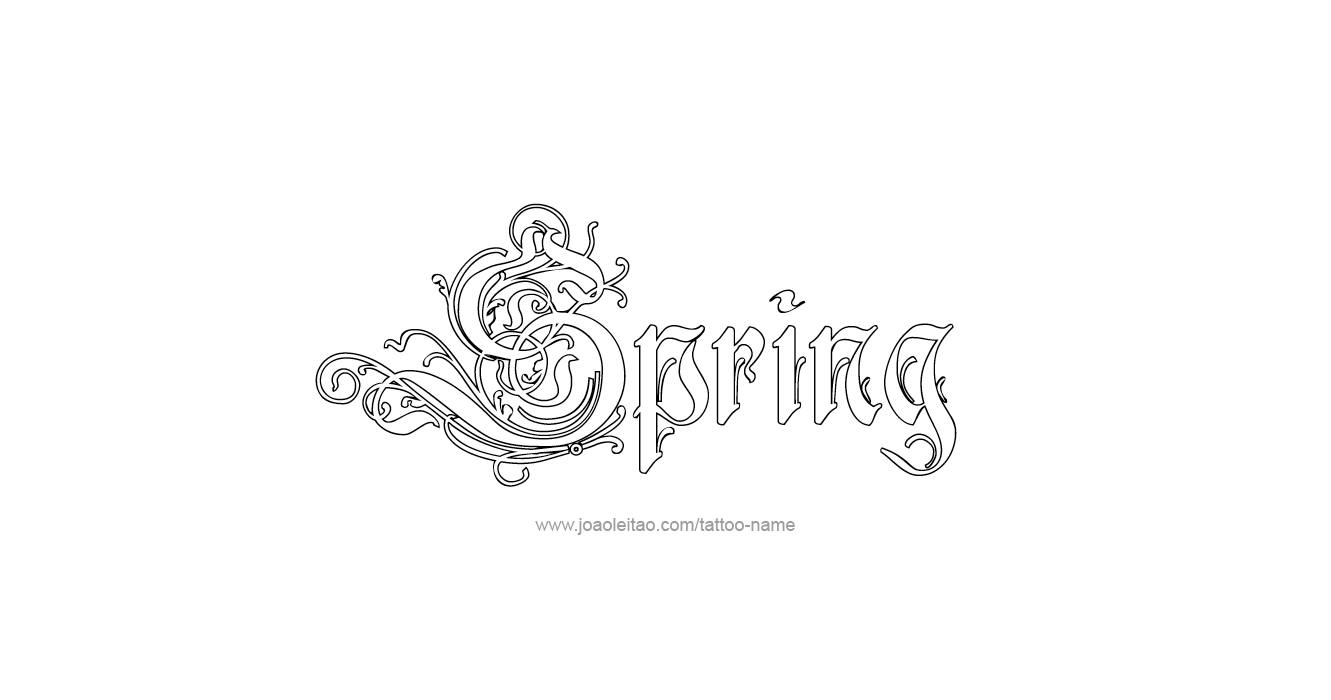 Tattoo Design Season Name Spring  