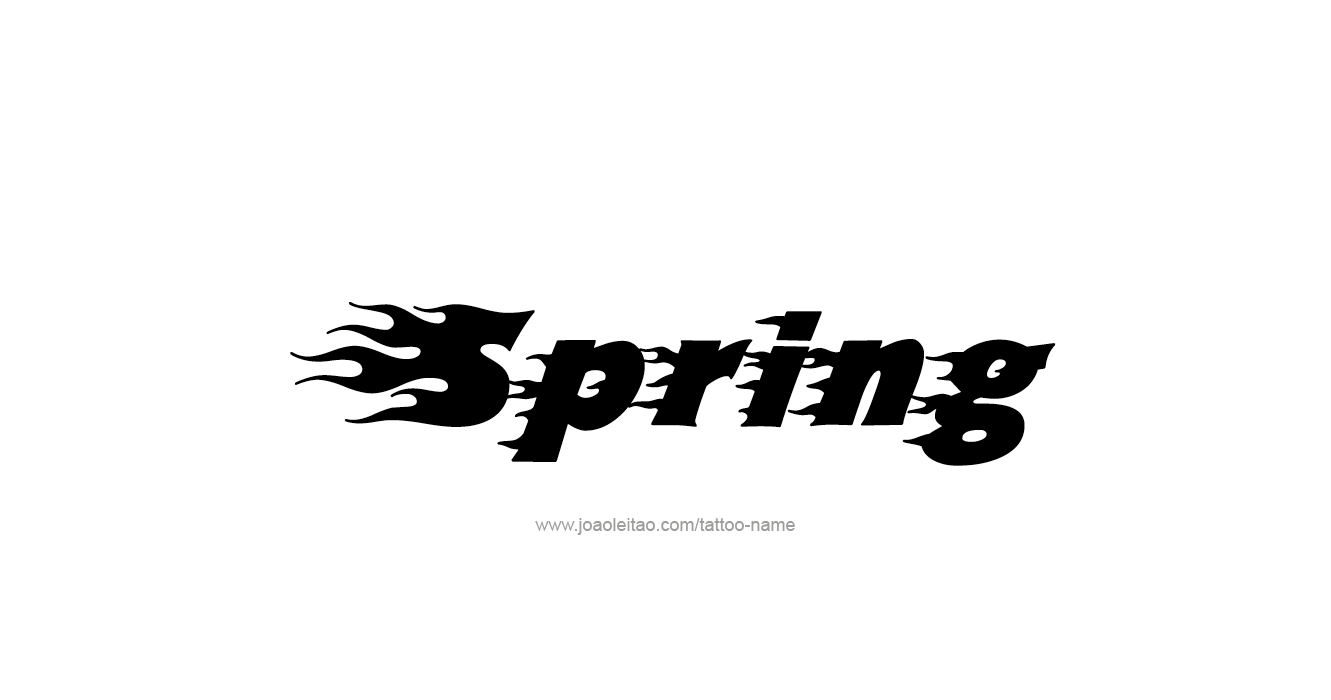 Tattoo Design Season Name Spring  