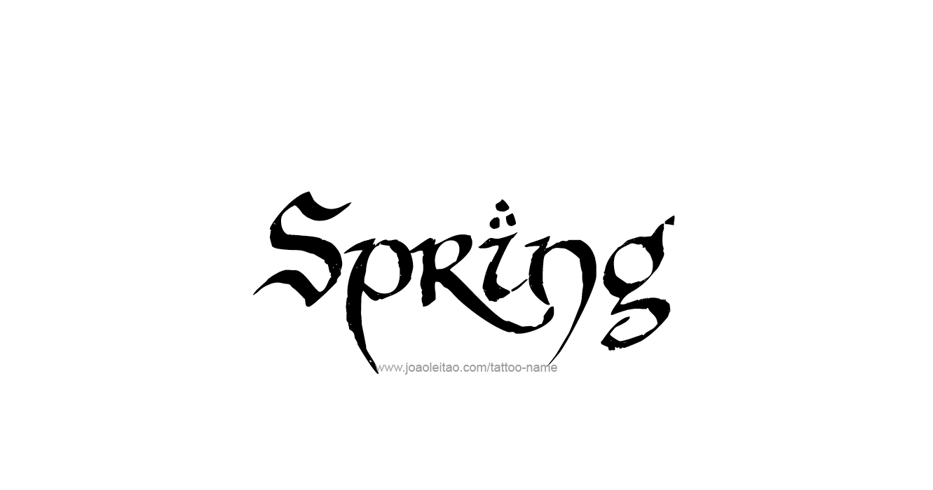 Tattoo Design Season Name Spring  