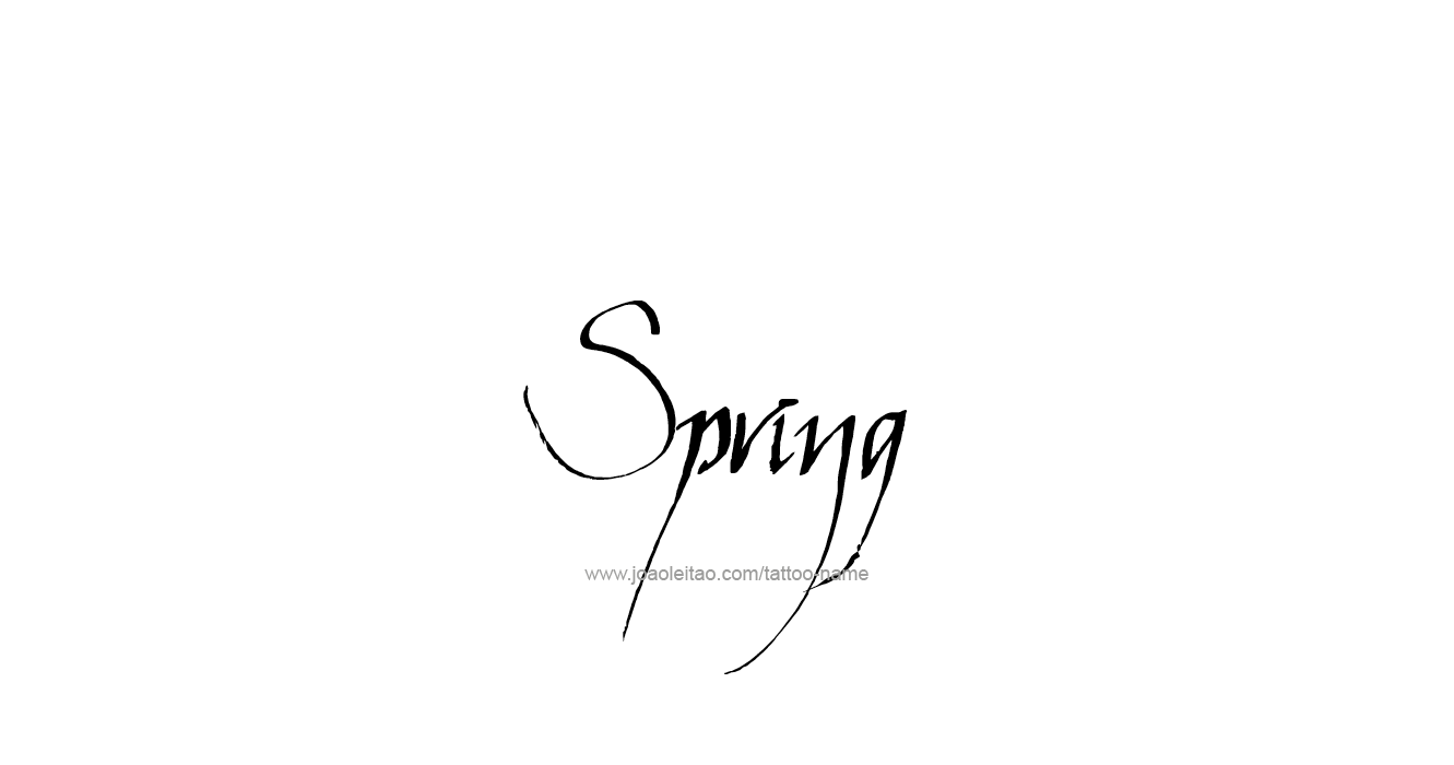 Tattoo Design Season Name Spring  