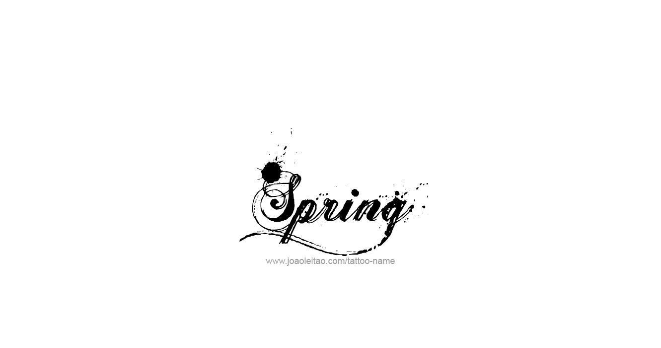 Tattoo Design Season Name Spring  