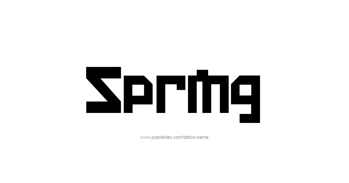 Tattoo Design Season Name Spring  