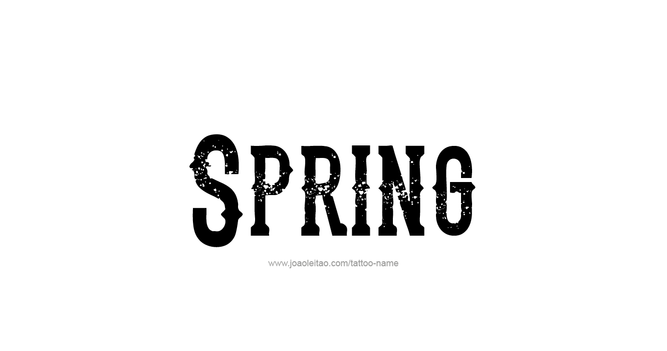 Tattoo Design Season Name Spring  