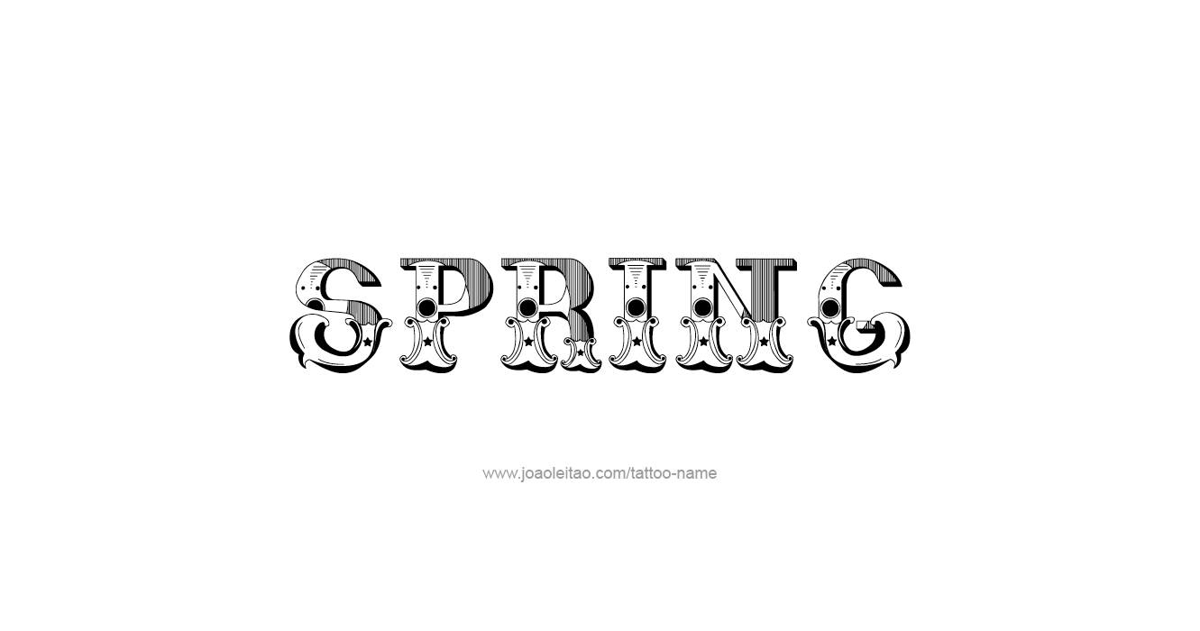 Tattoo Design Season Name Spring  