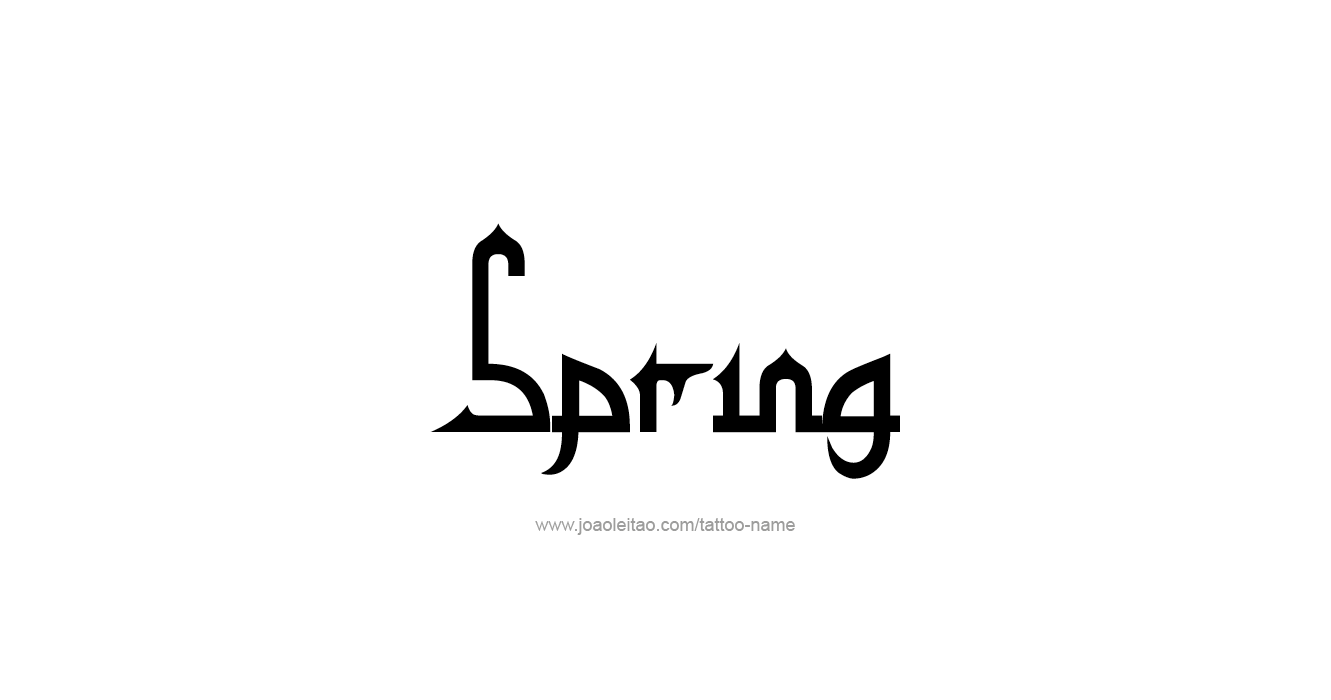 Tattoo Design Season Name Spring  