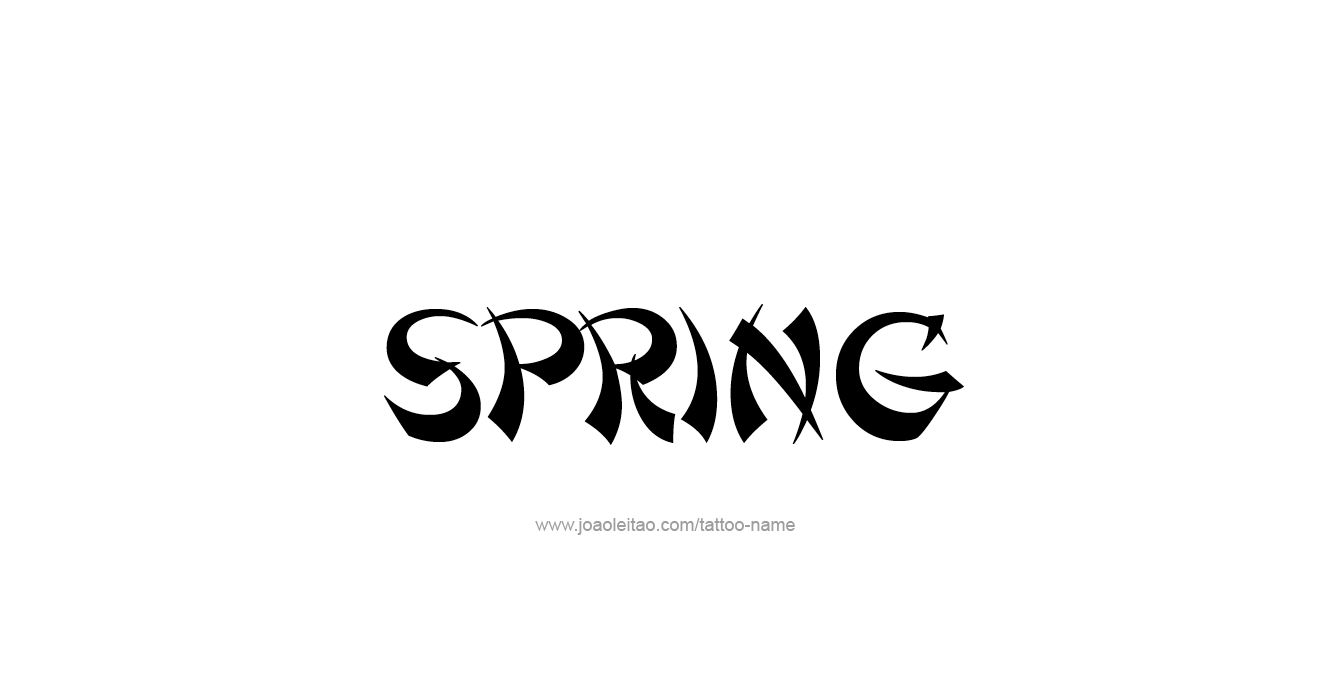 Tattoo Design Season Name Spring  