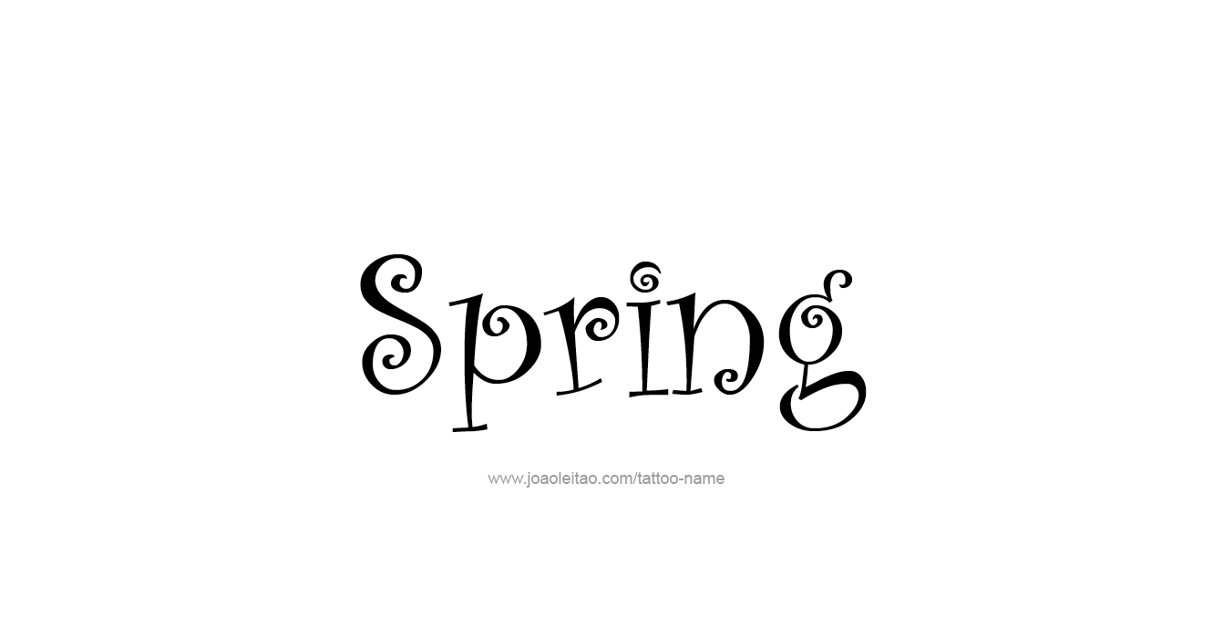 Tattoo Design Season Name Spring  