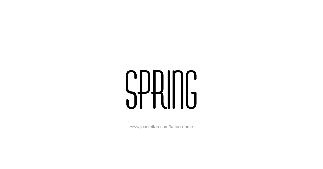 Tattoo Design Season Name Spring  