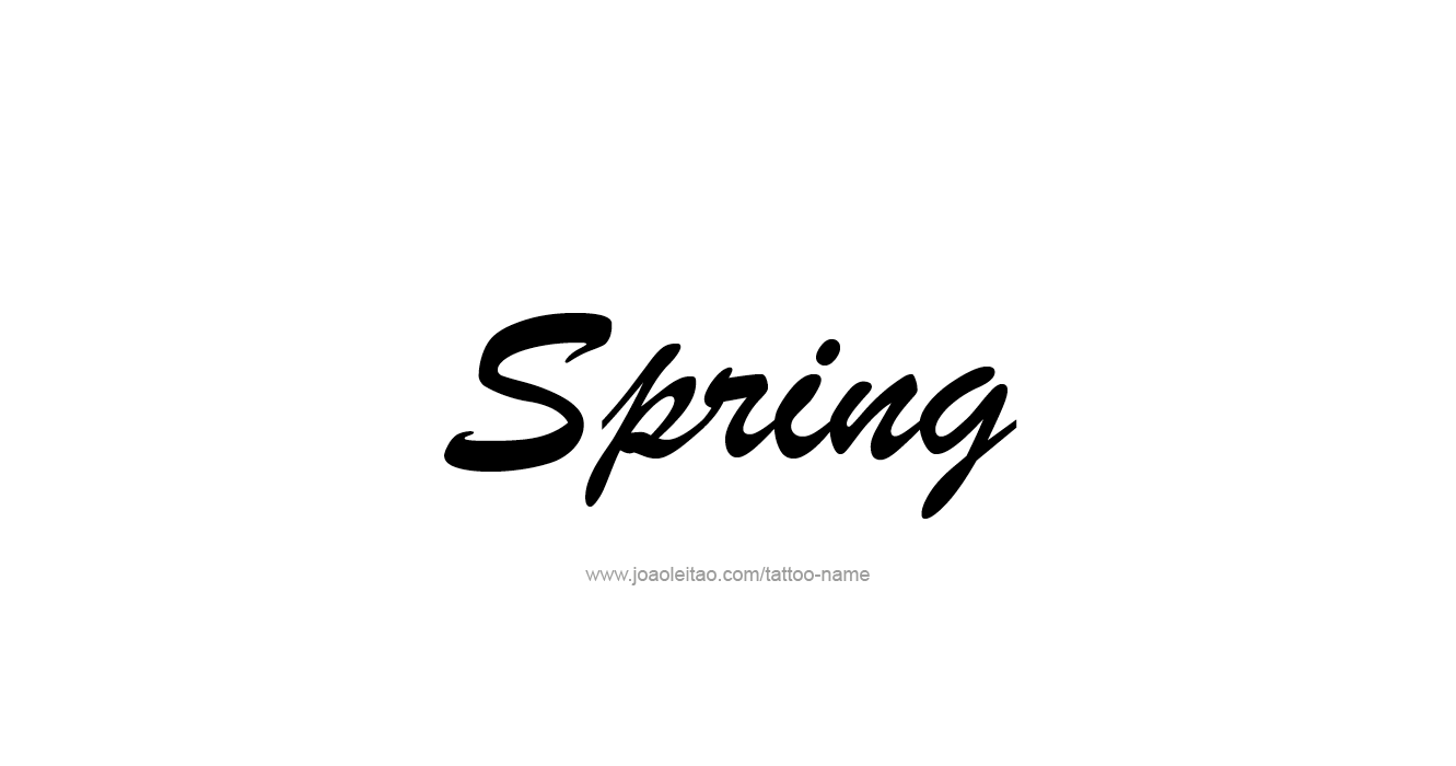 Tattoo Design Season Name Spring  