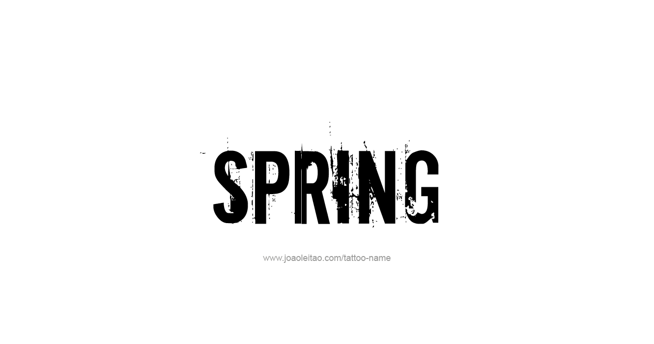 Tattoo Design Season Name Spring  