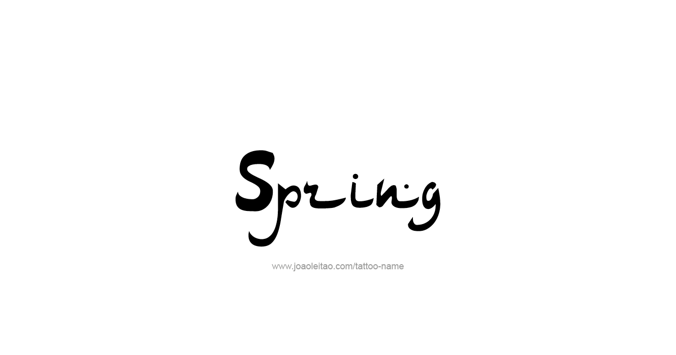 Tattoo Design Season Name Spring  