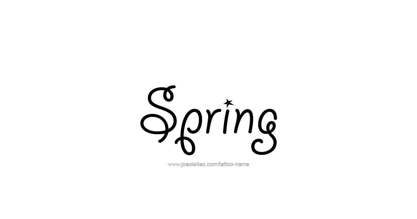Tattoo Design Season Name Spring
