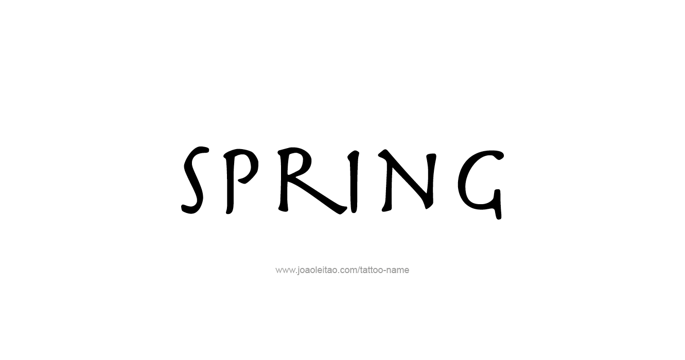 Tattoo Design Season Name Spring  