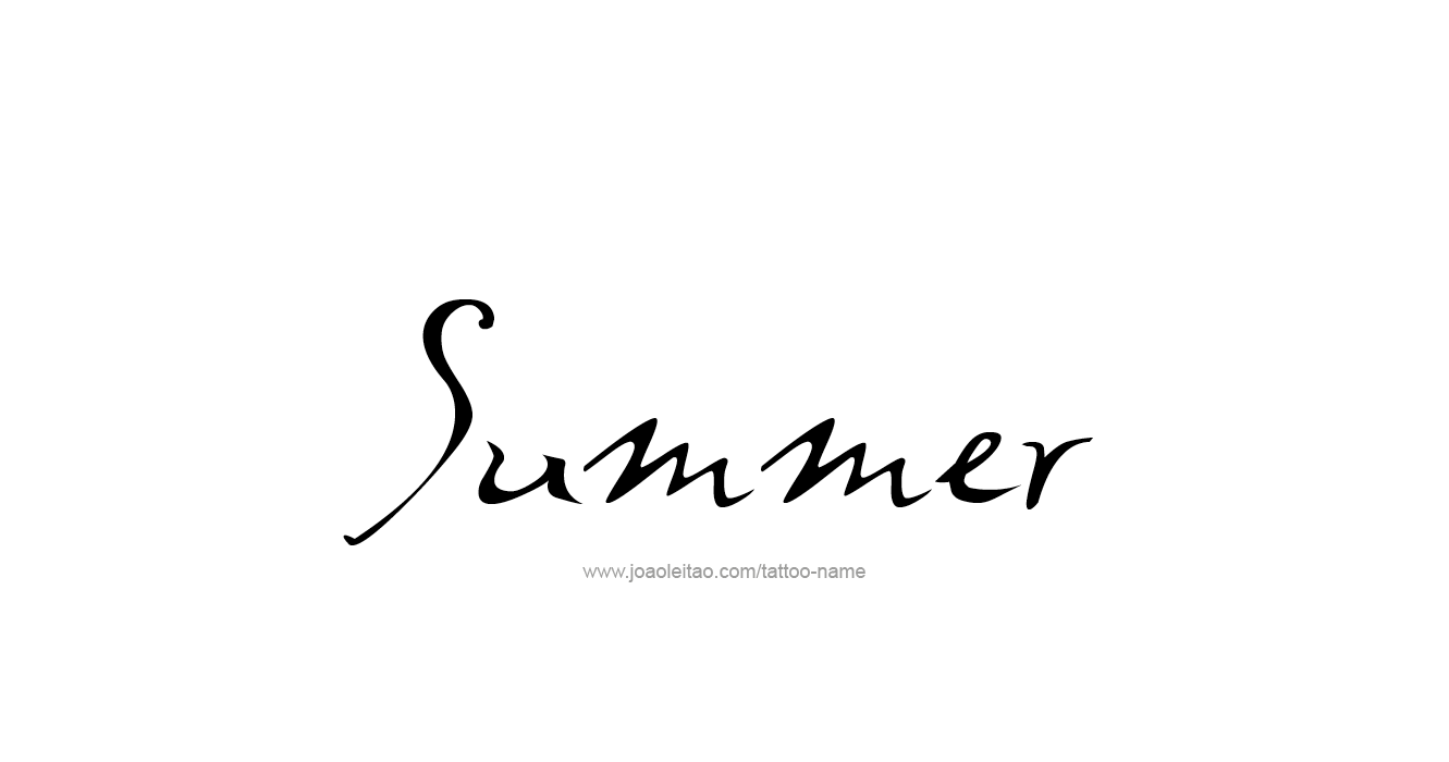 Tattoo Design Season Name Summer  