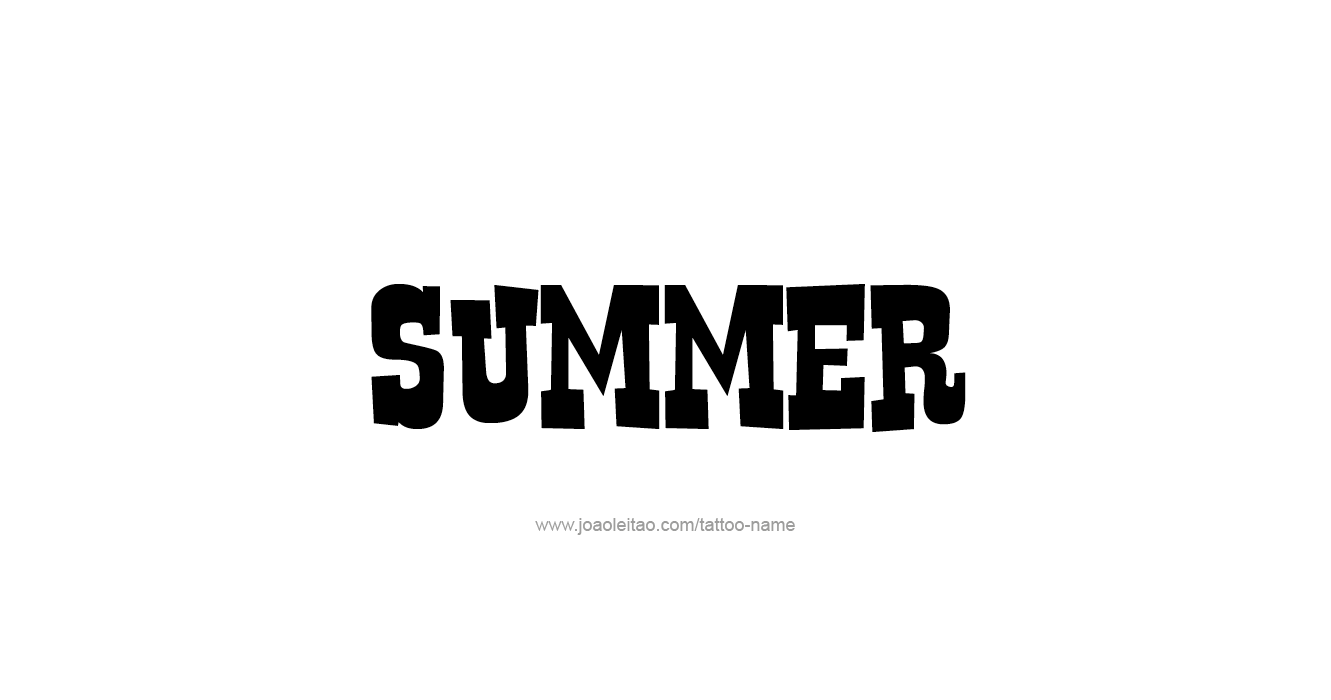 Tattoo Design Season Name Summer  