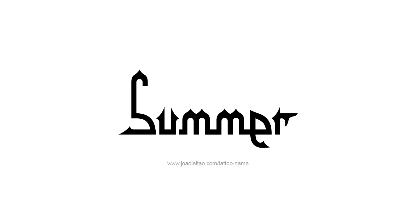 Tattoo Design Season Name Summer  