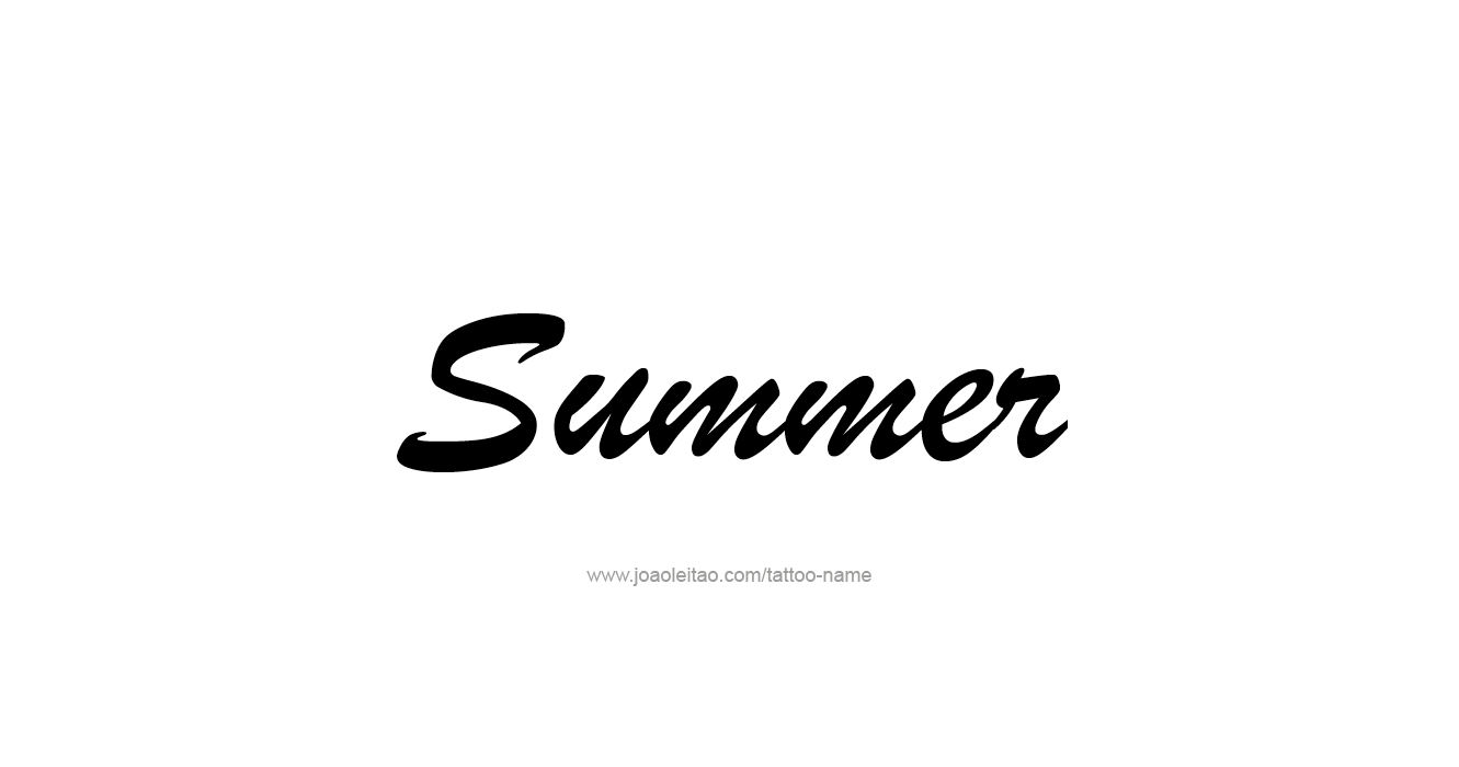 Tattoo Design Season Name Summer  