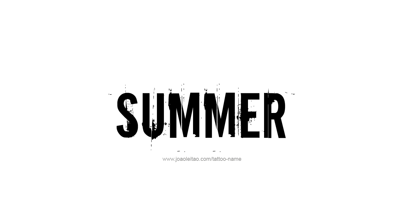 Tattoo Design Season Name Summer  