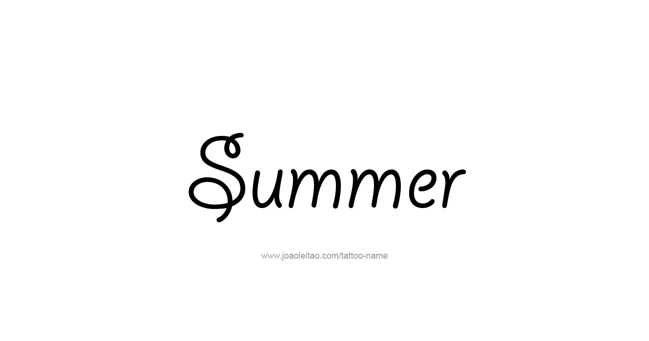 Tattoo Design Season Name Summer  