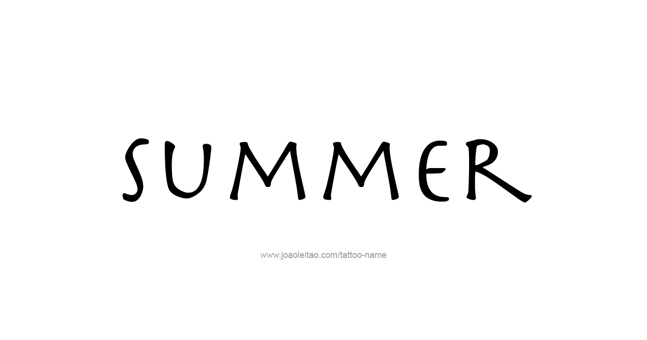 Tattoo Design Season Name Summer  