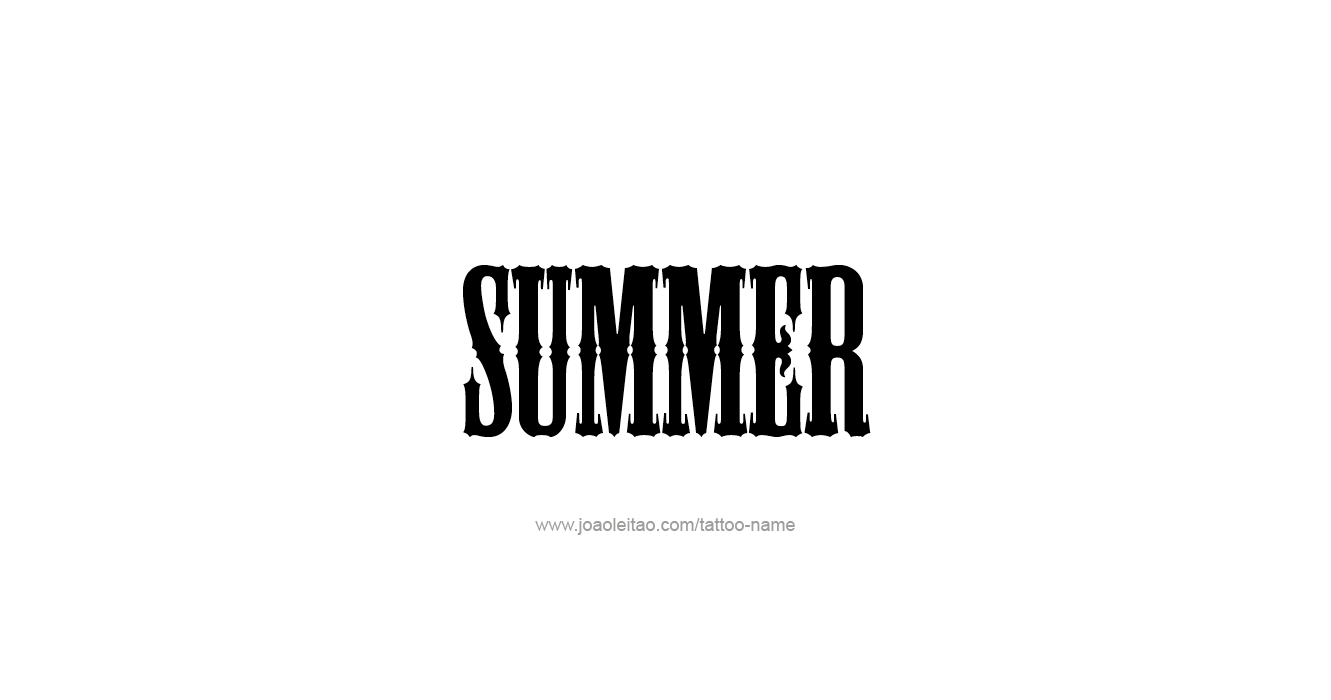 Tattoo Design Season Name Summer  
