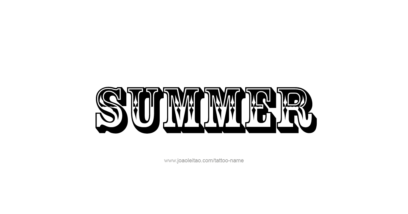 Tattoo Design Season Name Summer  