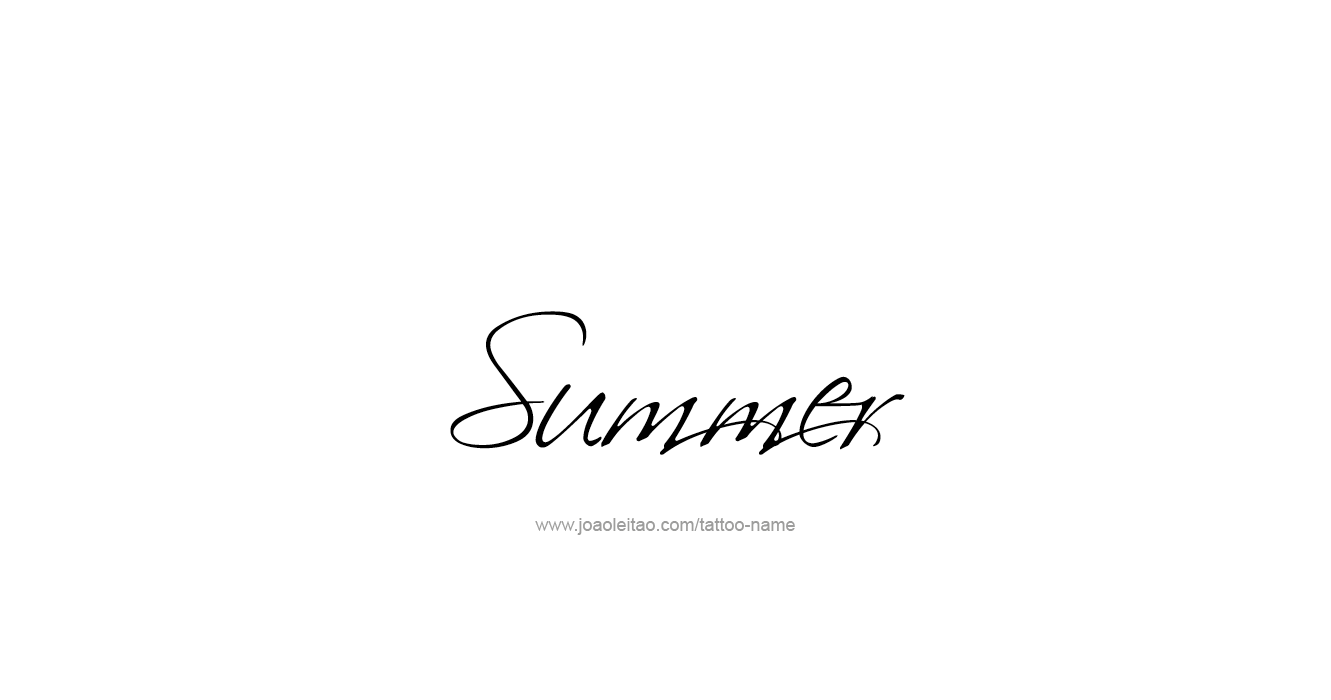 Tattoo Design Season Name Summer  