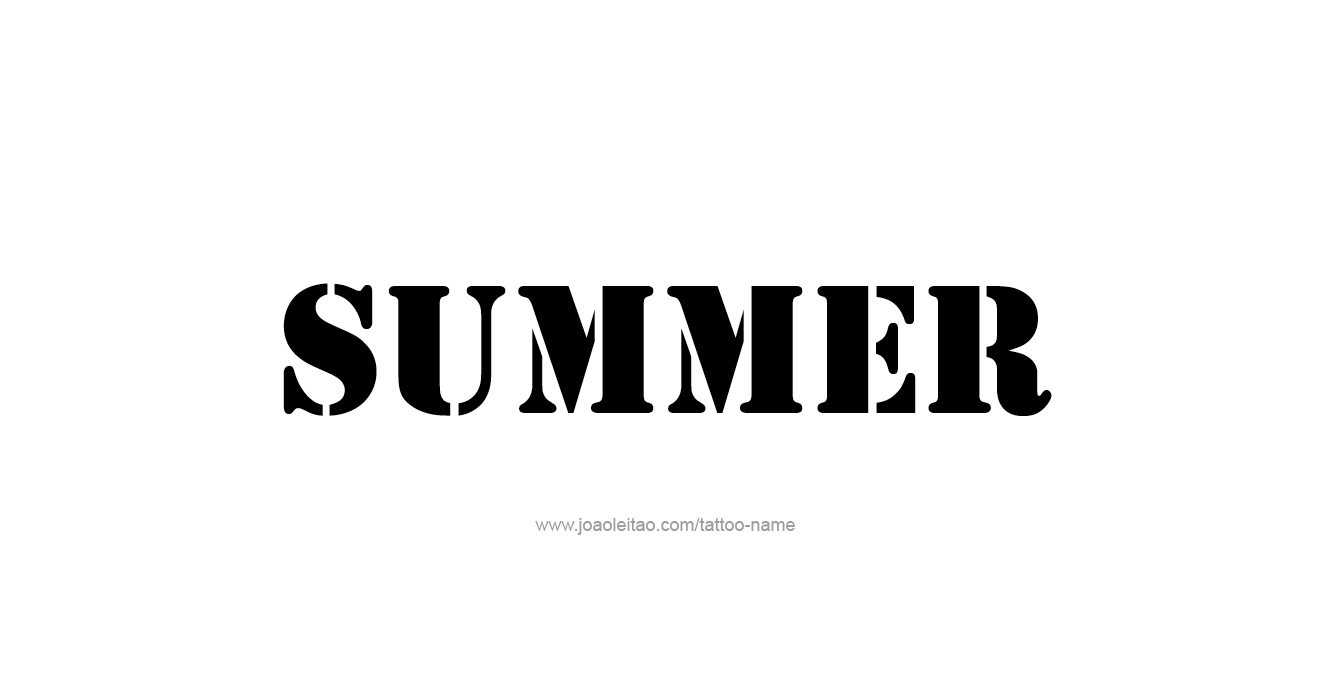 Tattoo Design Season Name Summer  