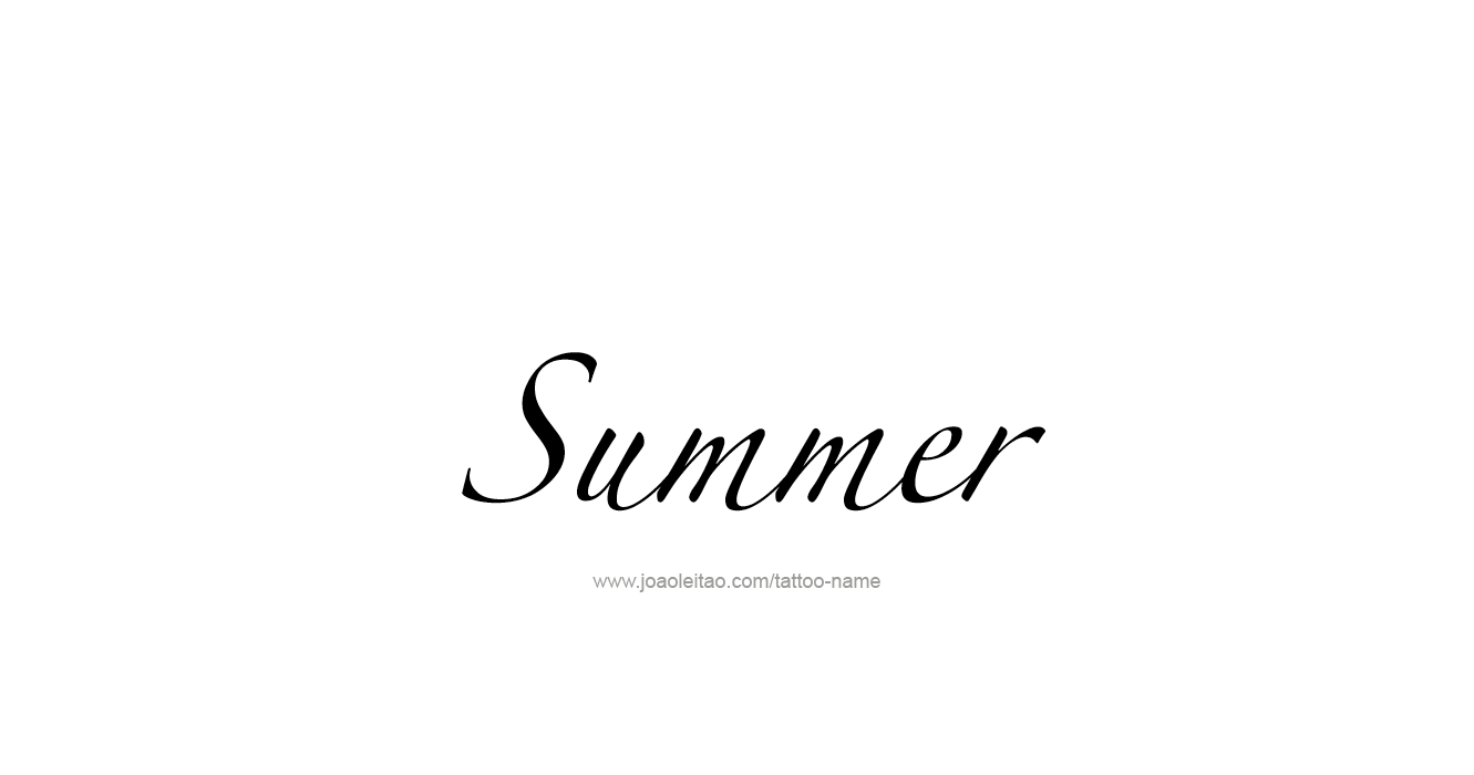 Tattoo Design Season Name Summer  