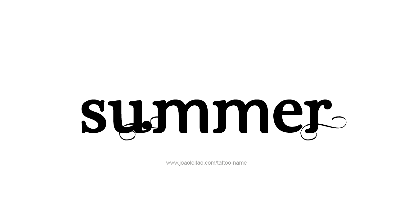 Tattoo Design Season Name Summer  