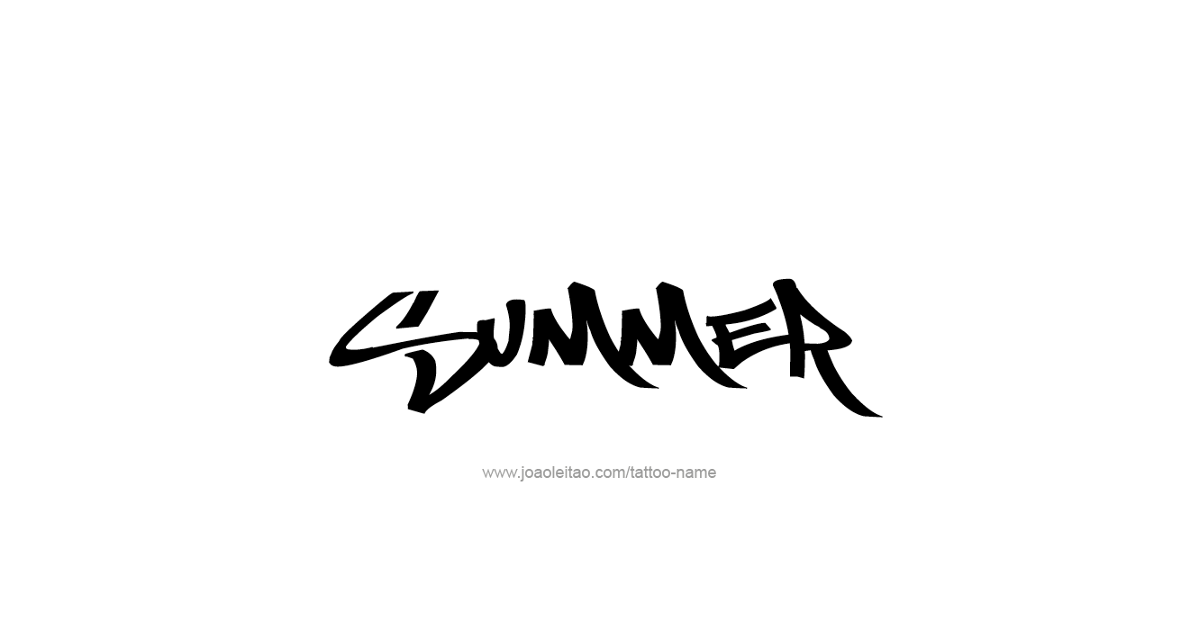 Tattoo Design Season Name Summer  