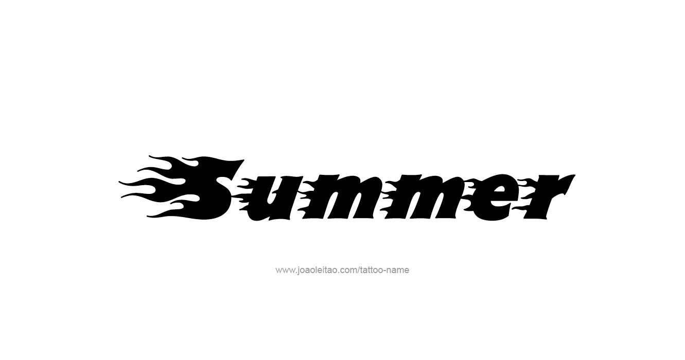 Tattoo Design Season Name Summer  