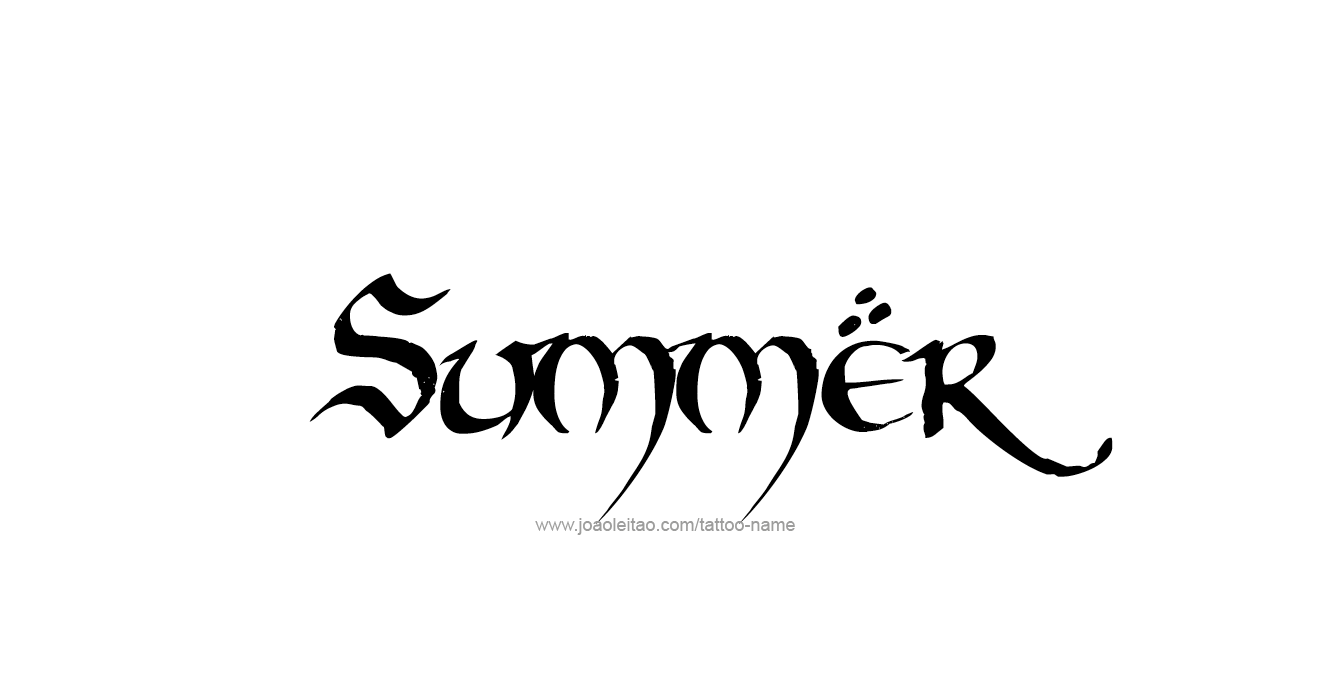 Tattoo Design Season Name Summer  