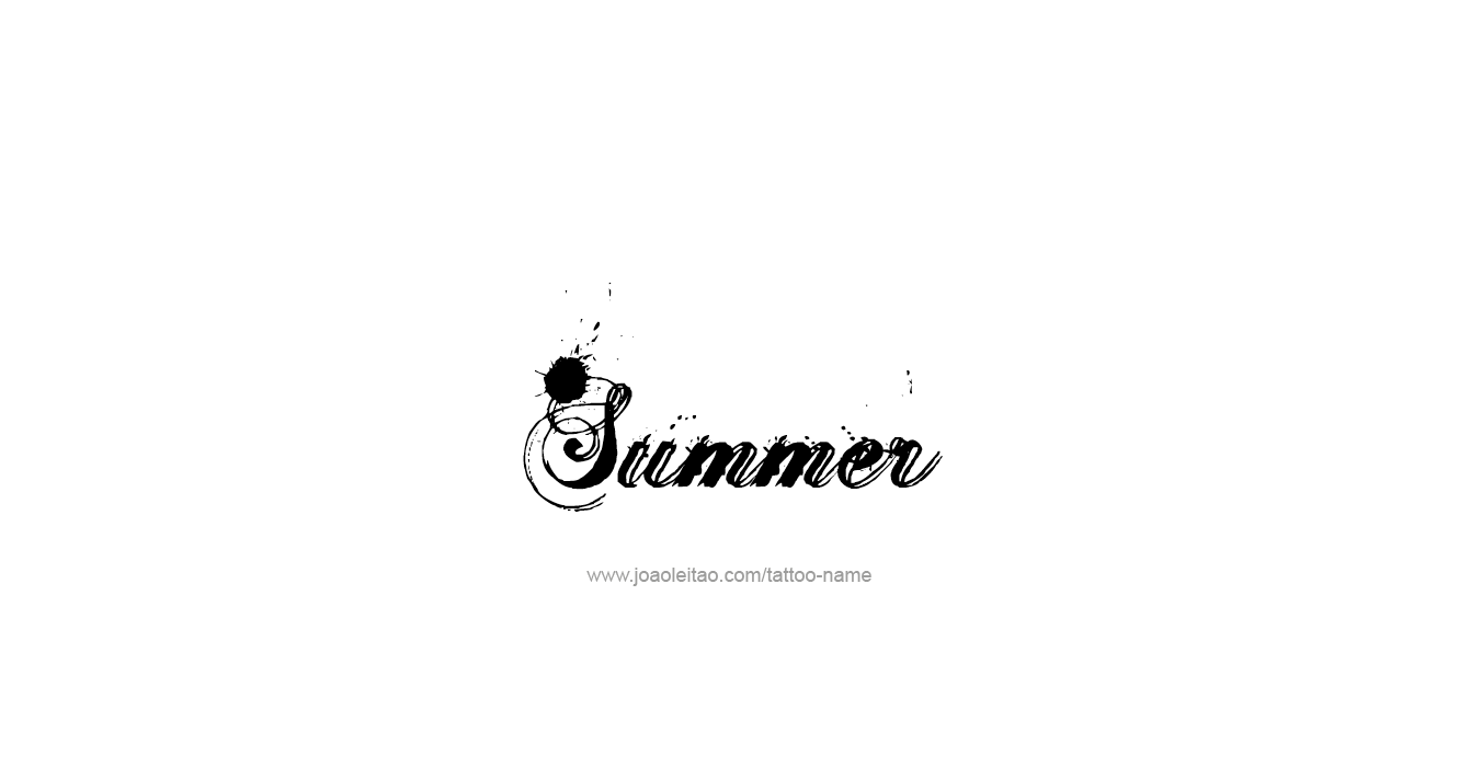 Tattoo Design Season Name Summer  