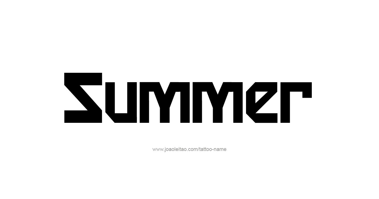 Tattoo Design Season Name Summer  