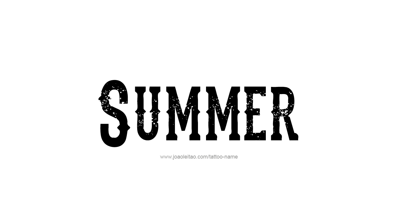 Tattoo Design Season Name Summer  