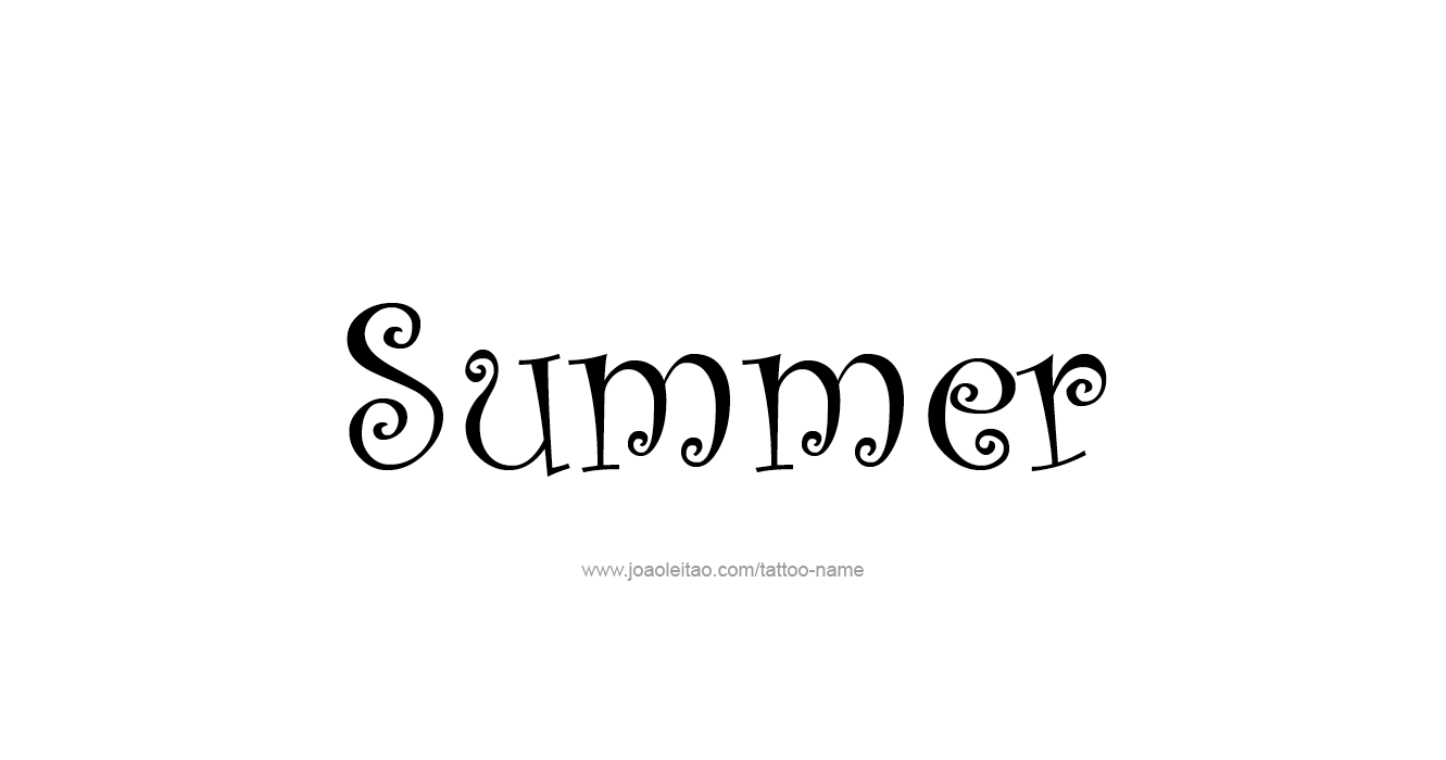 Tattoo Design Season Name Summer  