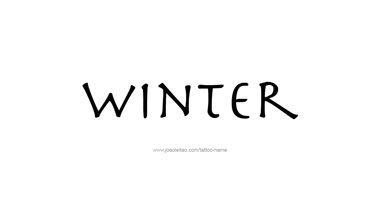 Tattoo Design Season Name Winter  