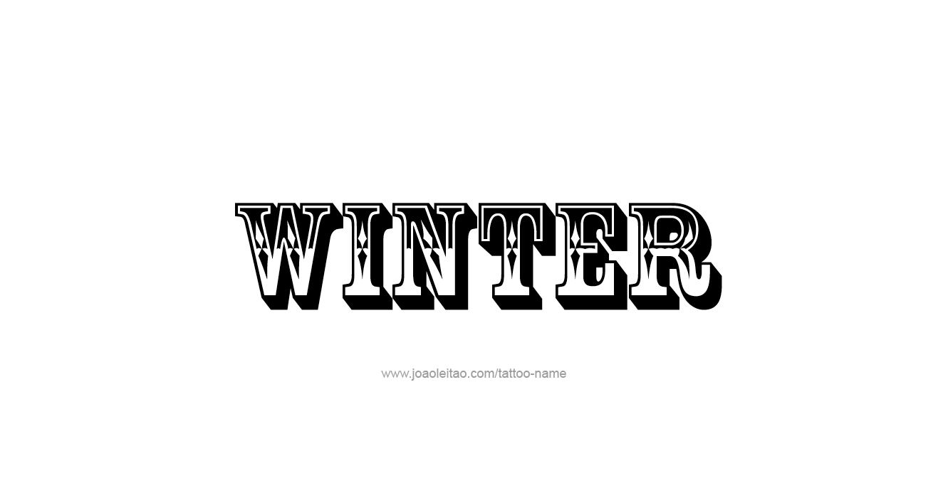 Tattoo Design Season Name Winter  