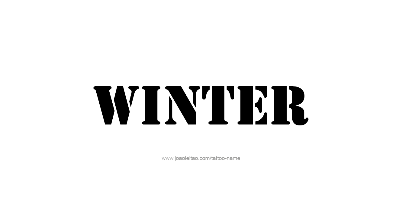 Tattoo Design Season Name Winter  