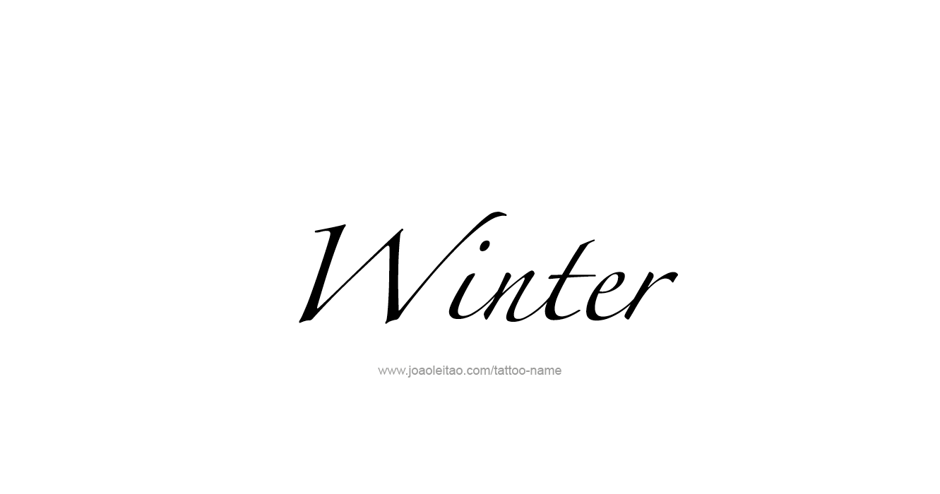 Tattoo Design Season Name Winter  