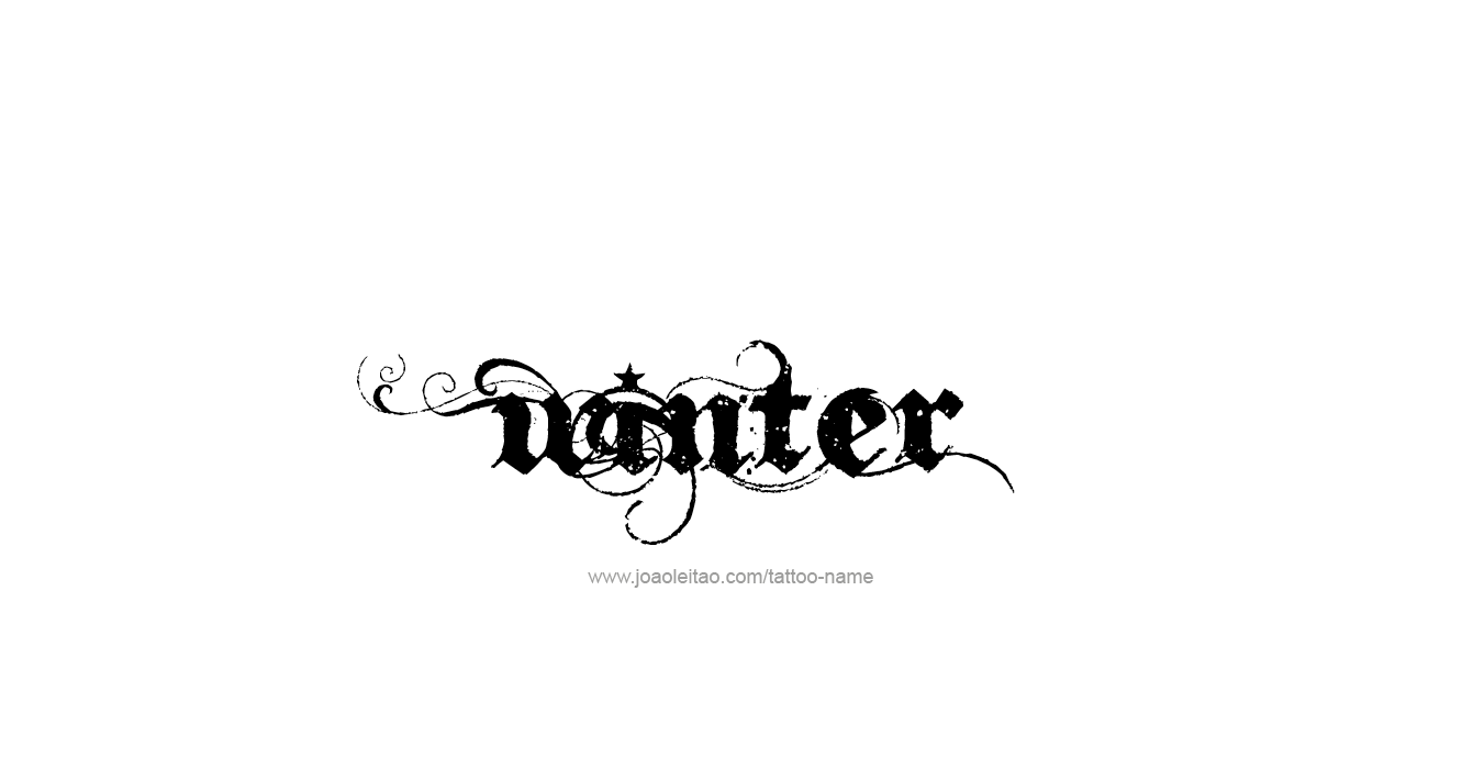 Tattoo Design Season Name Winter  