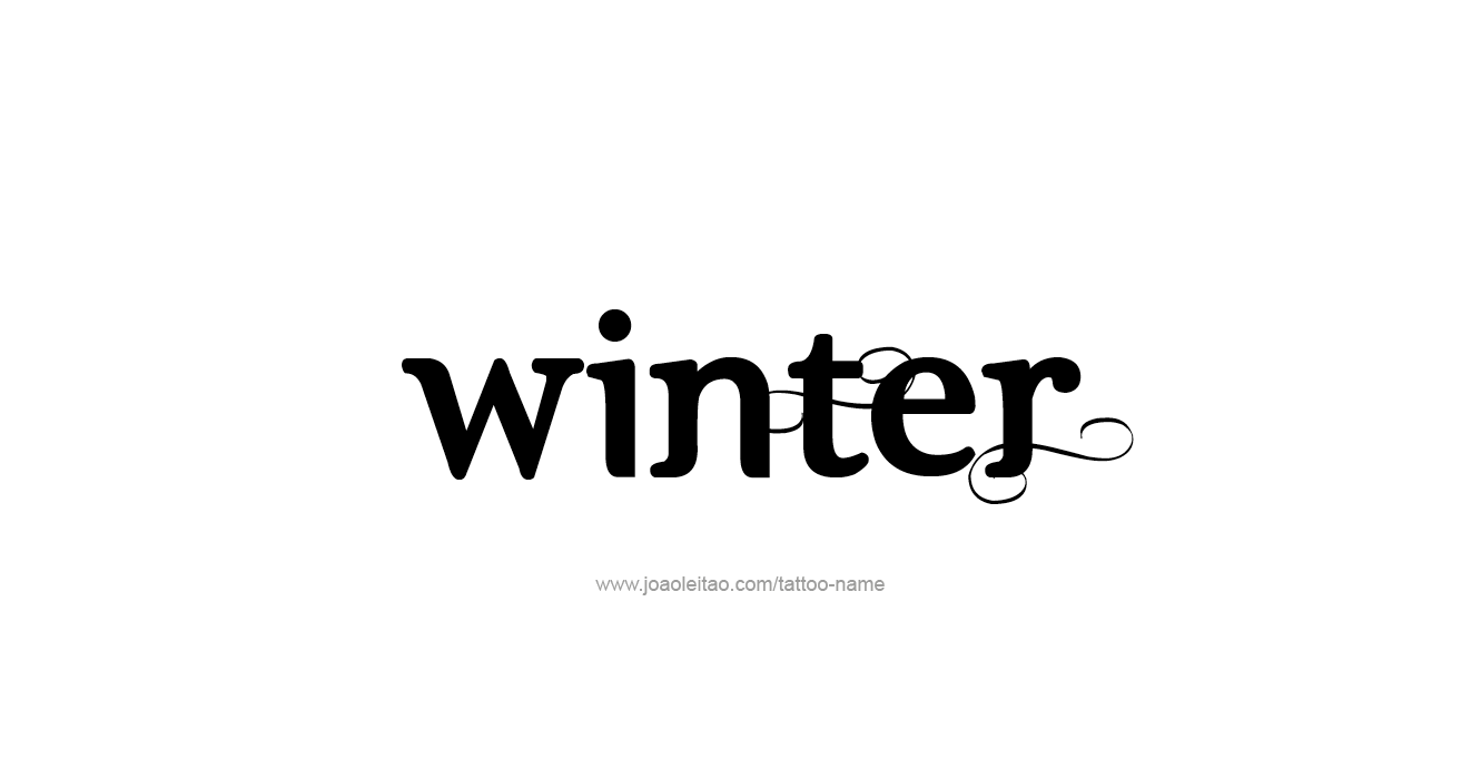 Tattoo Design Season Name Winter  