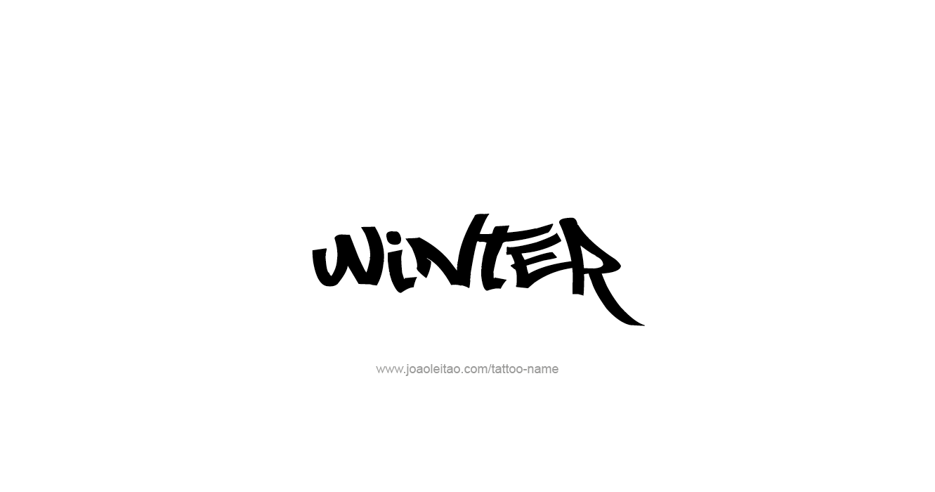 Tattoo Design Season Name Winter  