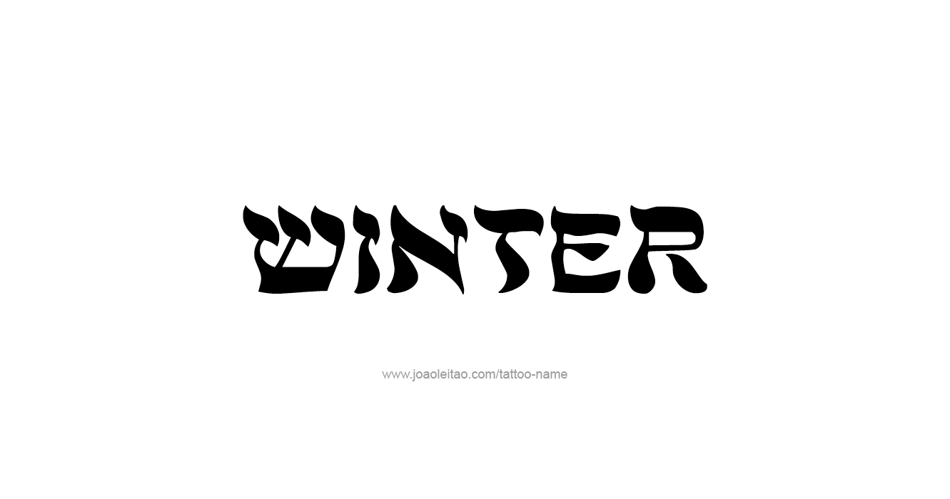 Tattoo Design Season Name Winter  