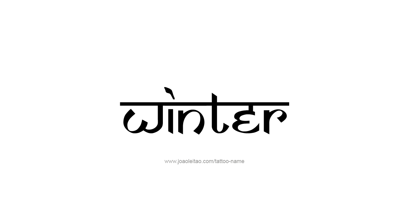 Tattoo Design Season Name Winter  