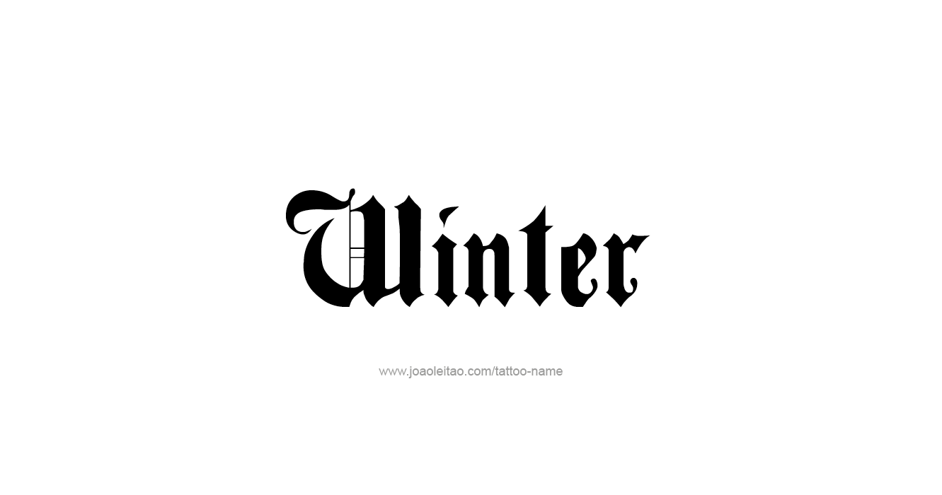 Tattoo Design Season Name Winter  